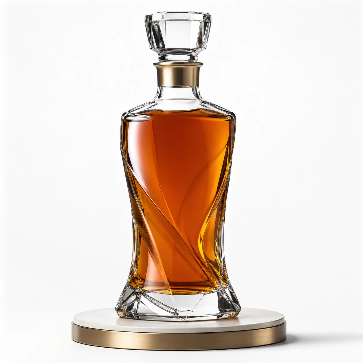 Sculptural Liquor Bottle front view with visible sculptural liquor bottle form