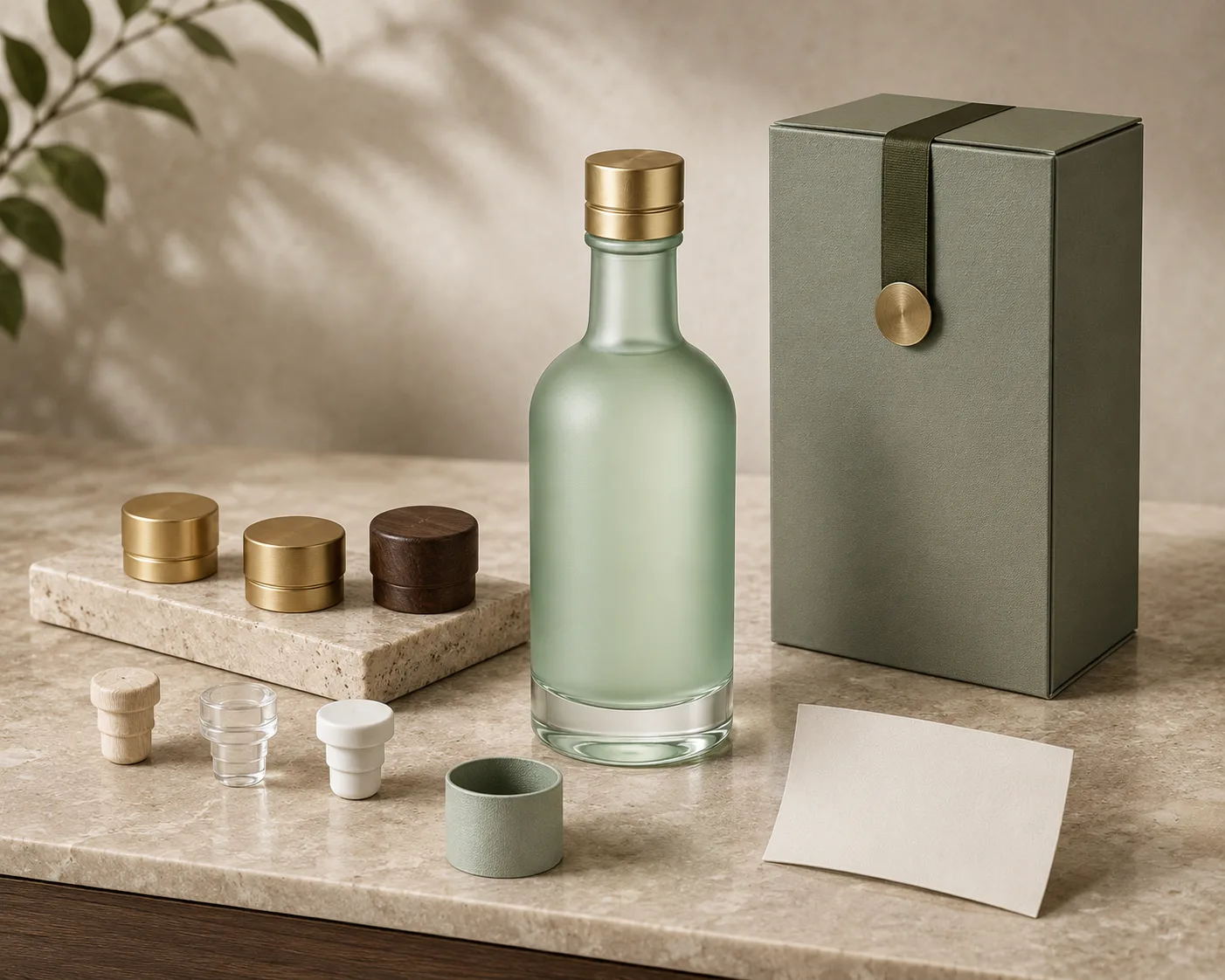 Soju Bottle shown from a secondary angle with the shoulder and neck visible.