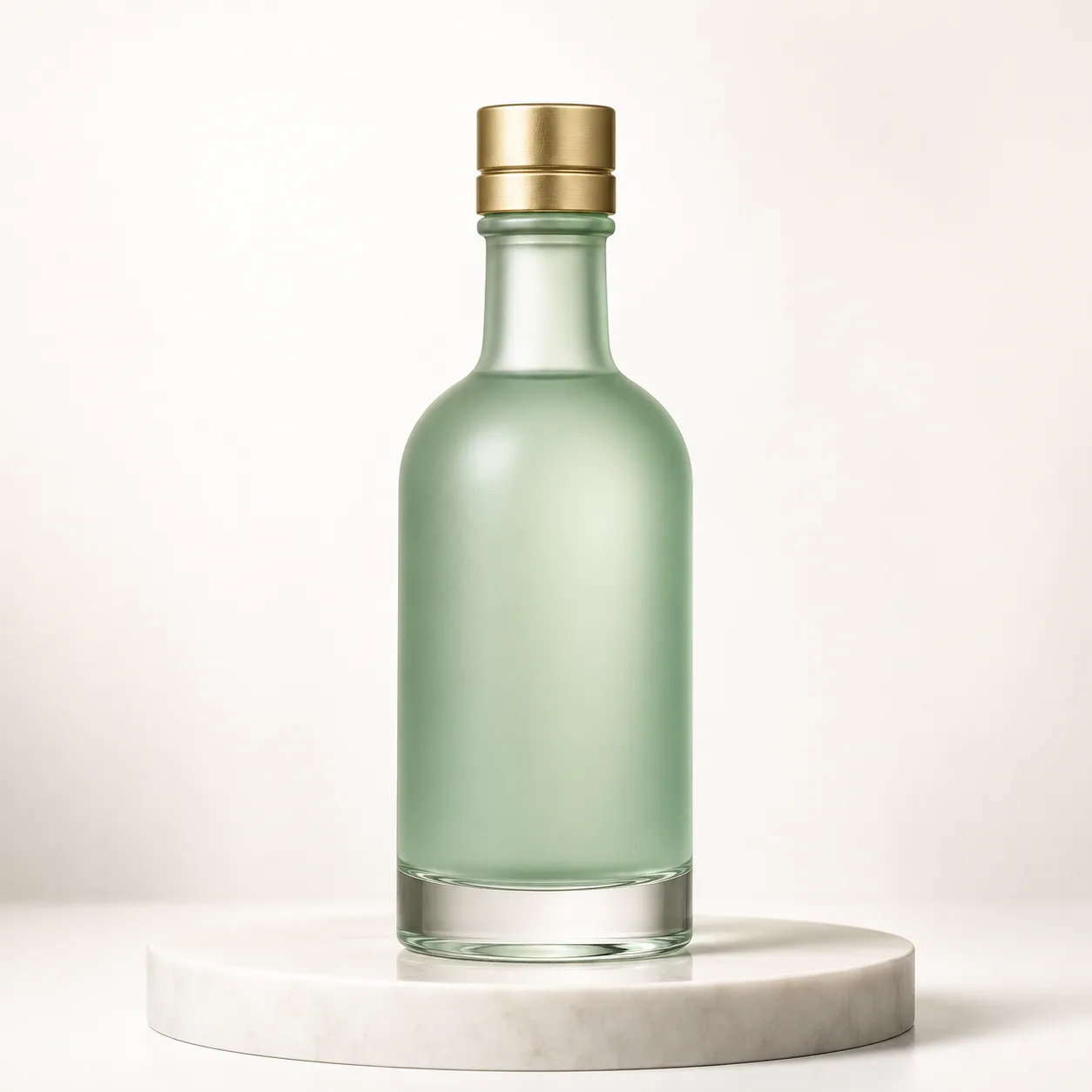 Soju Bottle front view with visible soju bottle form