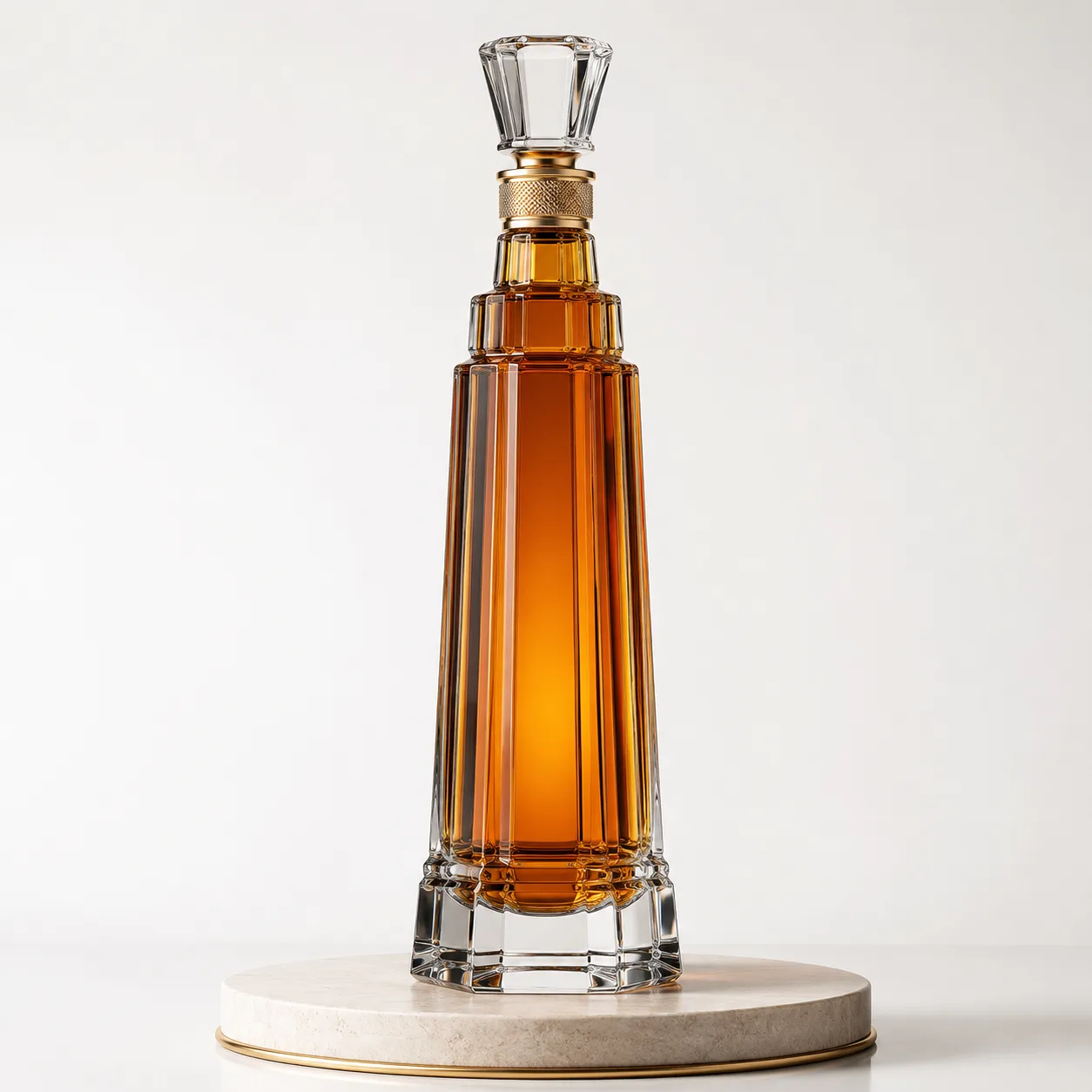 Tower-Shaped Liquor Bottle front view with visible tower-shaped liquor bottle form