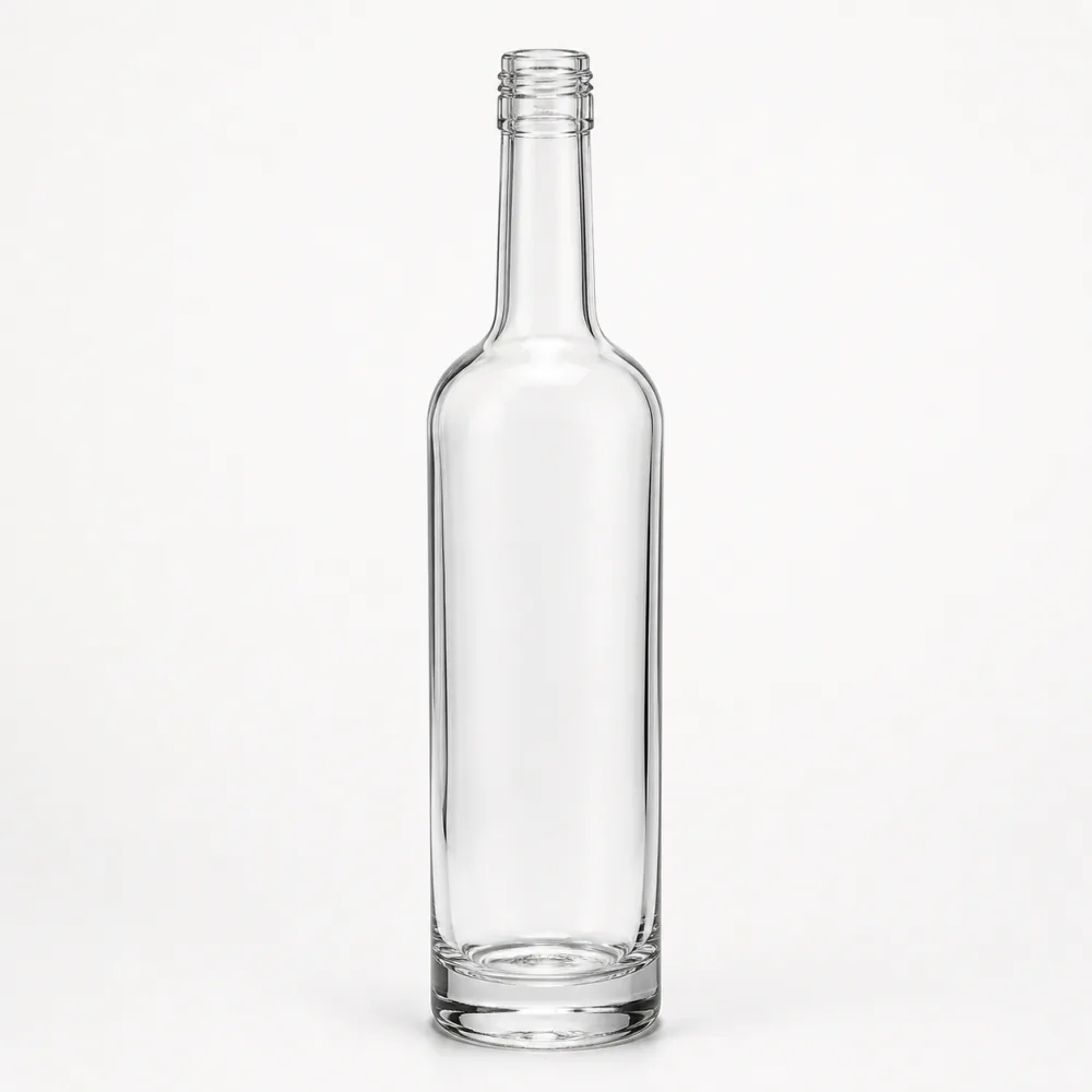 Long-Neck Vodka Glass Bottle with closure for liquor packaging - closure detail