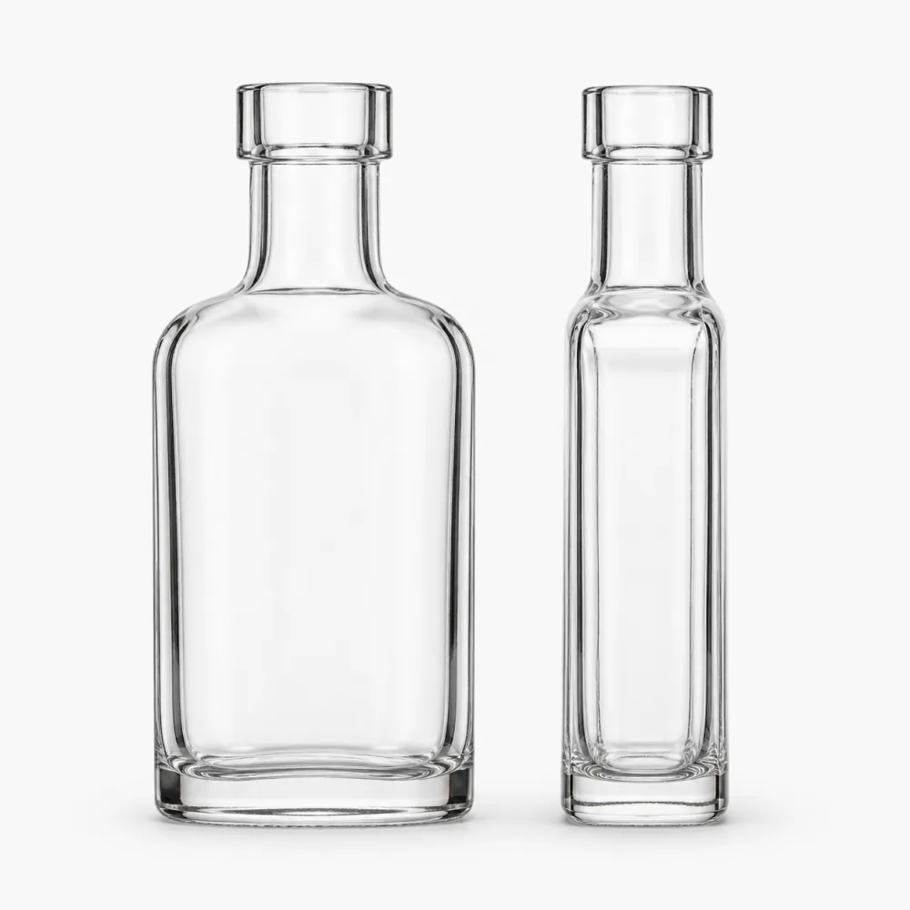 Mini Liquor Glass Bottle with closure for liquor packaging - decoration view
