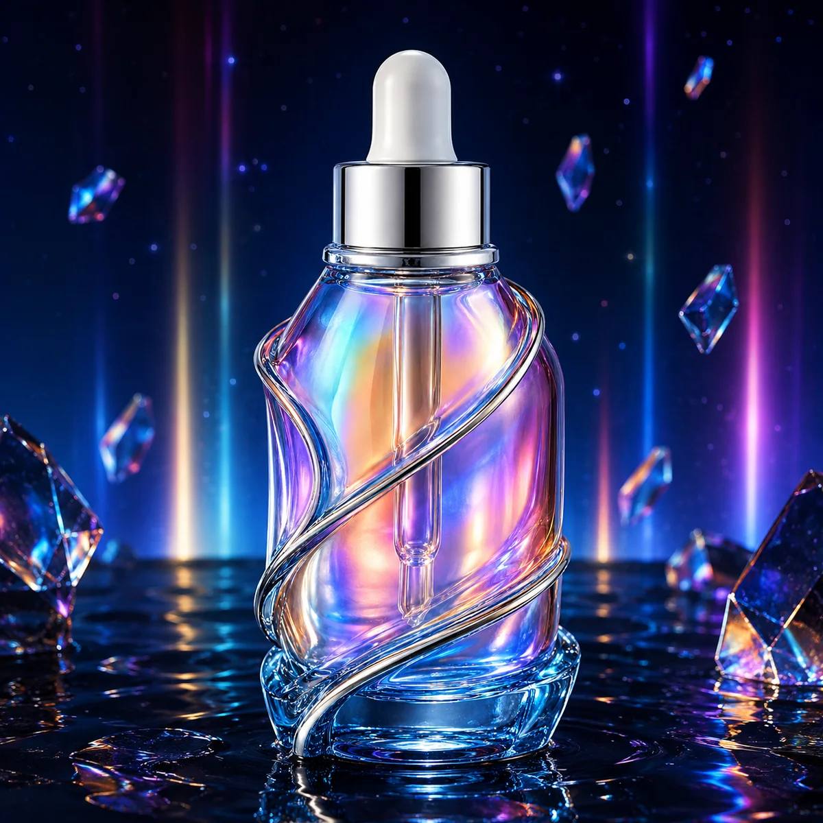 Aurora Spiral Essential Oil Bottle alternate angle