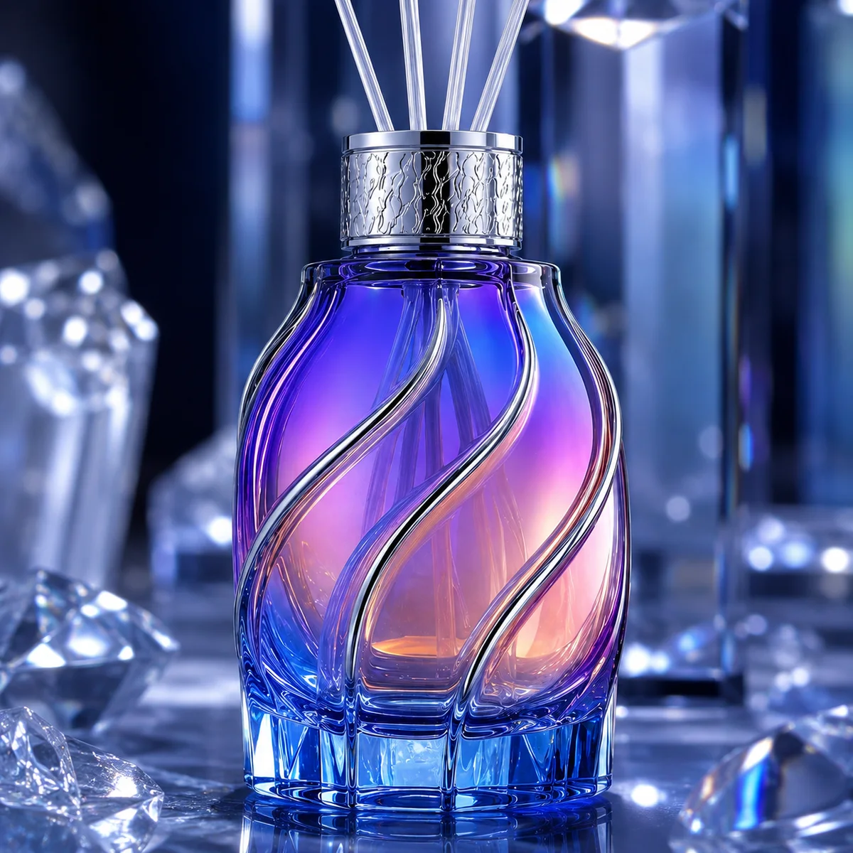 Aurora Wave Reed Diffuser Bottle closure or decoration detail