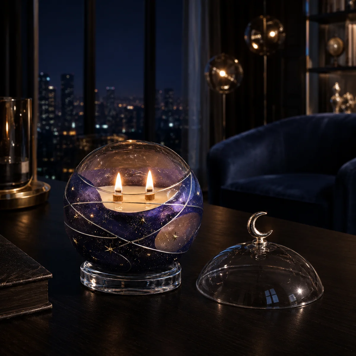 Celestial Orb Aromatherapy Candle Jar alternate angle