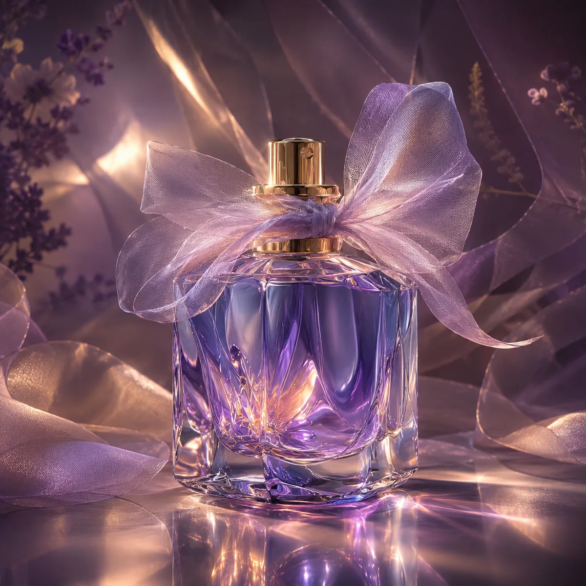 Celestial Violet Crystal Perfume Bottle alternate angle
