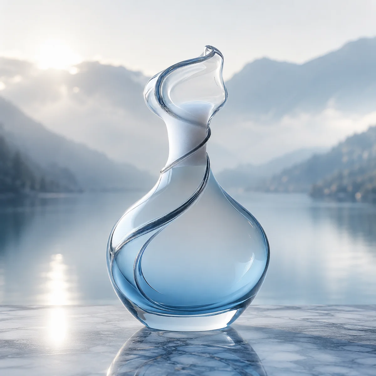 Ethereal Elegance Perfume Bottle Collection glass finish detail
