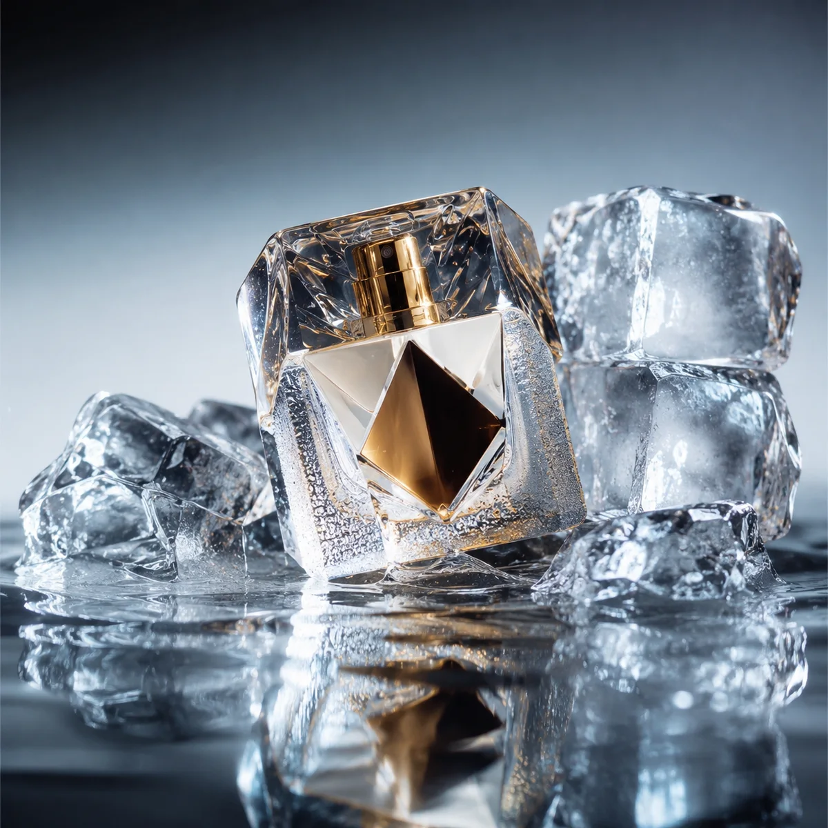 Luxury Faceted Crystal Perfume Bottle glass finish detail