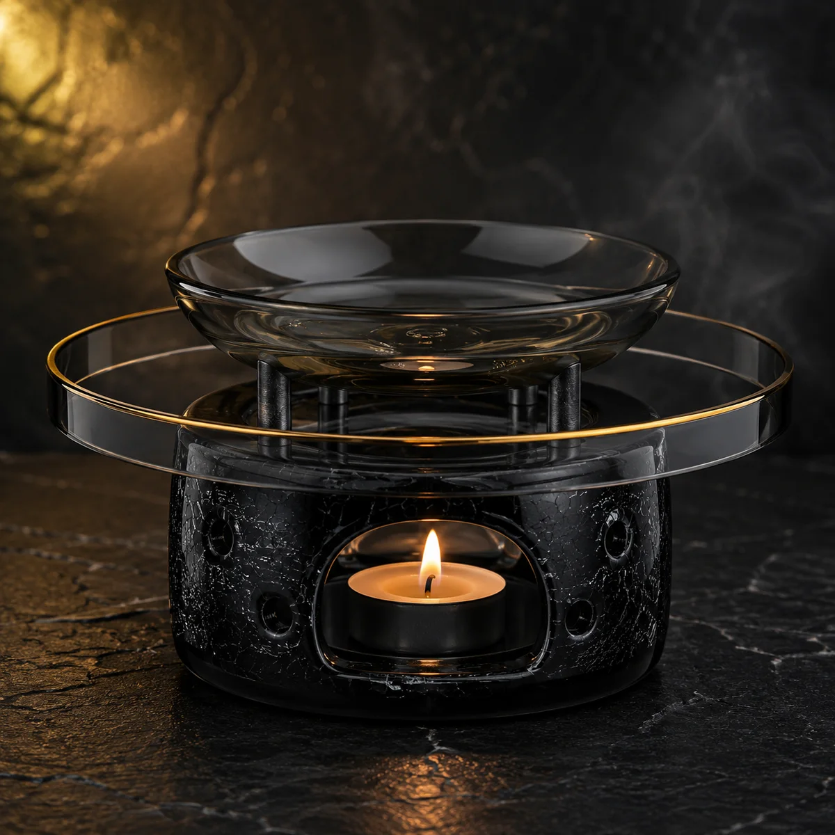 Obsidian Halo Aromatherapy Oil Burner front view