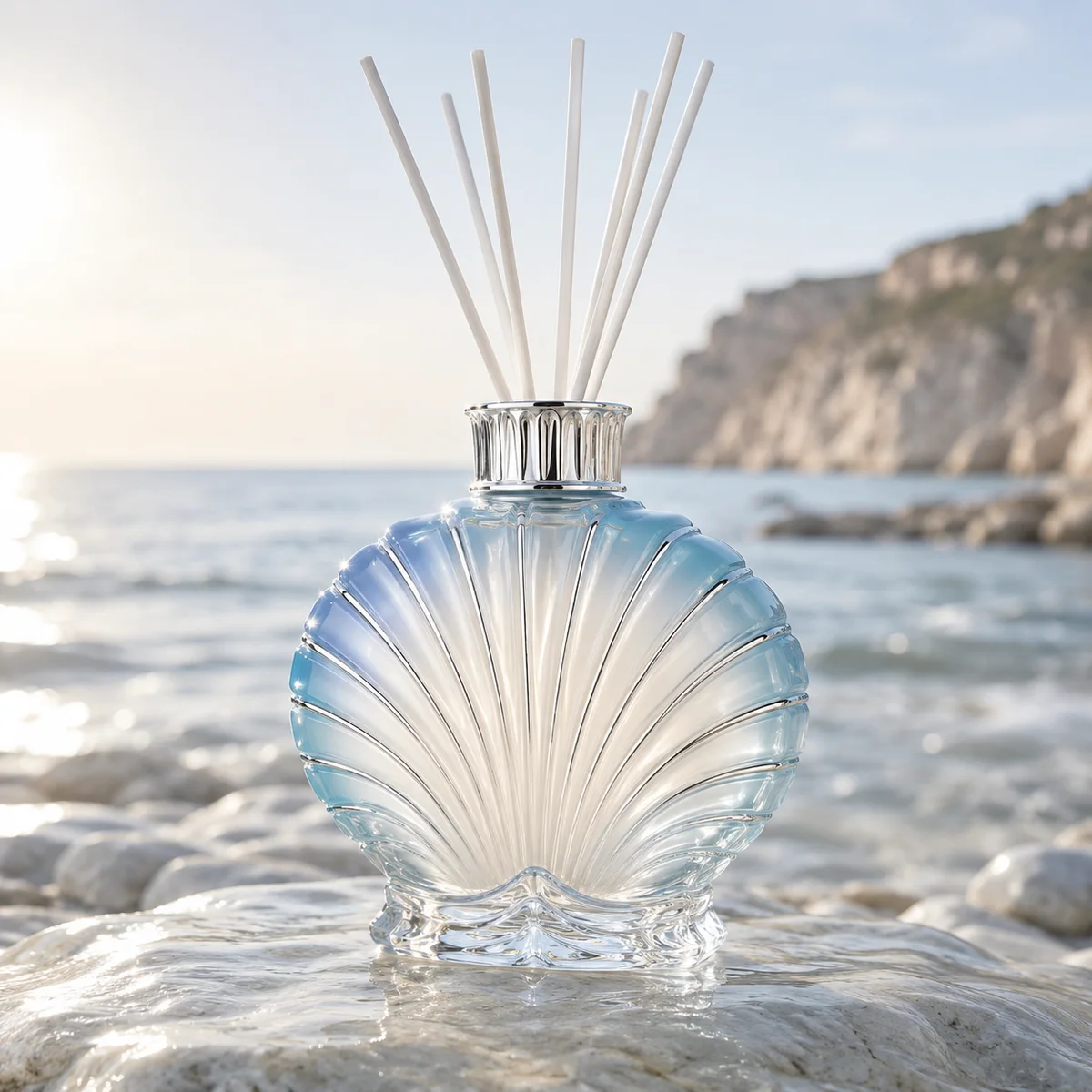 Opal Shell Reed Diffuser Bottle front view