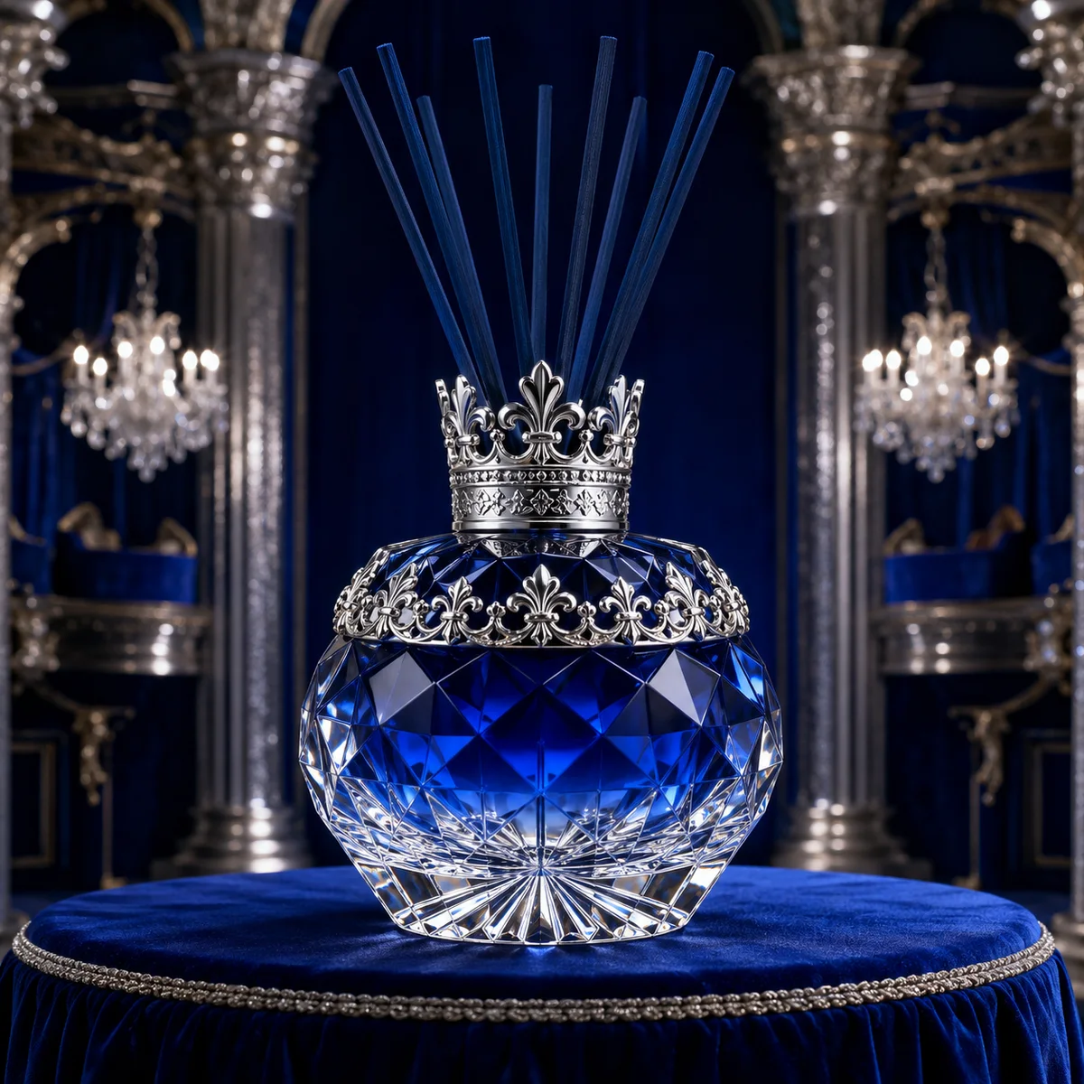 Sapphire Crown Reed Diffuser Bottle front view