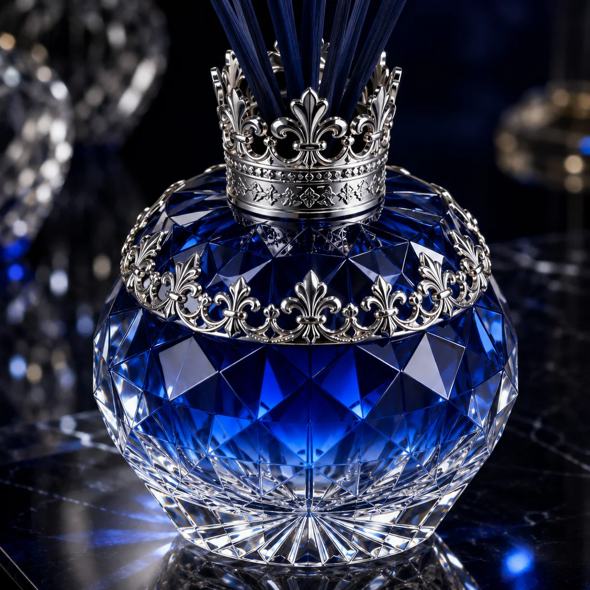 Sapphire Crown Reed Diffuser Bottle closure or decoration detail