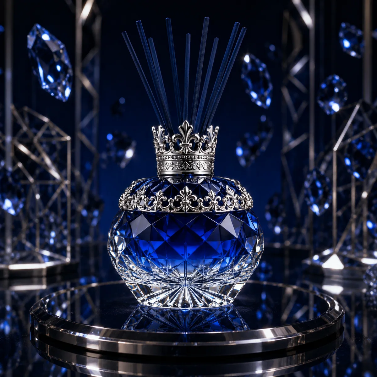 Sapphire Crown Reed Diffuser Bottle alternate angle