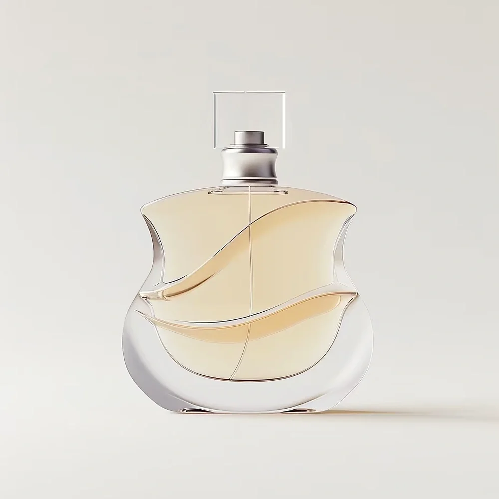Sculptural Ribbon Glass Perfume Bottle alternate angle