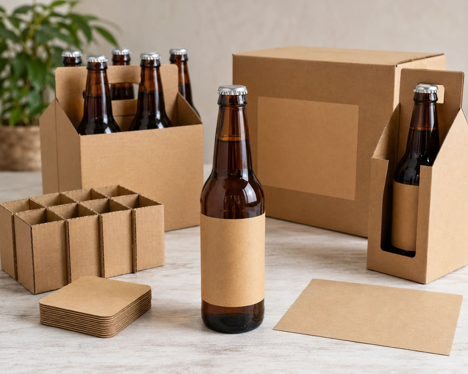 packaging detail image of Amber Beer Glass Bottle showing application-specific retail or export packaging