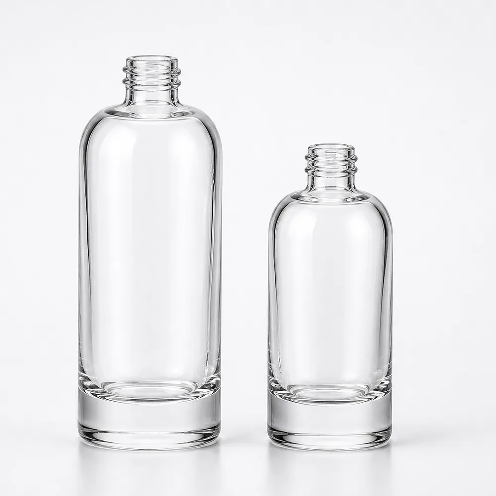 Soft Contour Skincare Bottle and Jar Set with pump, dropper and cream jar lid - closure detail