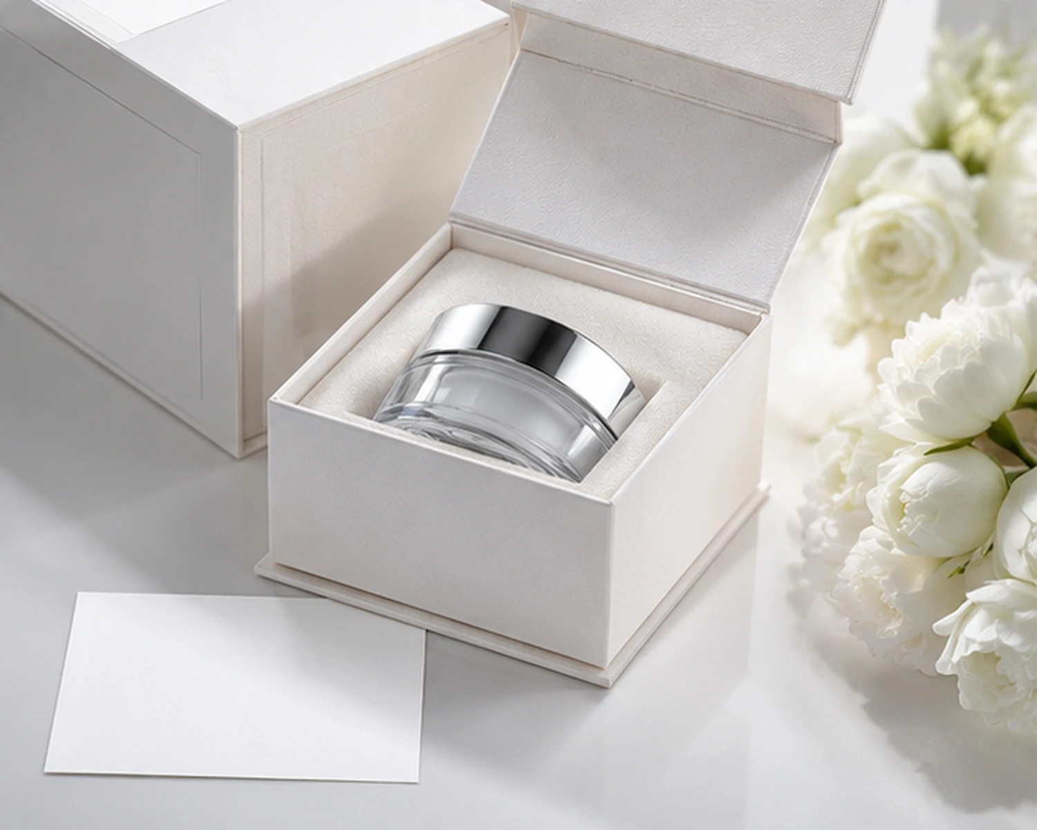 premium retail packaging image of Crystal Cosmetic Cream Jar