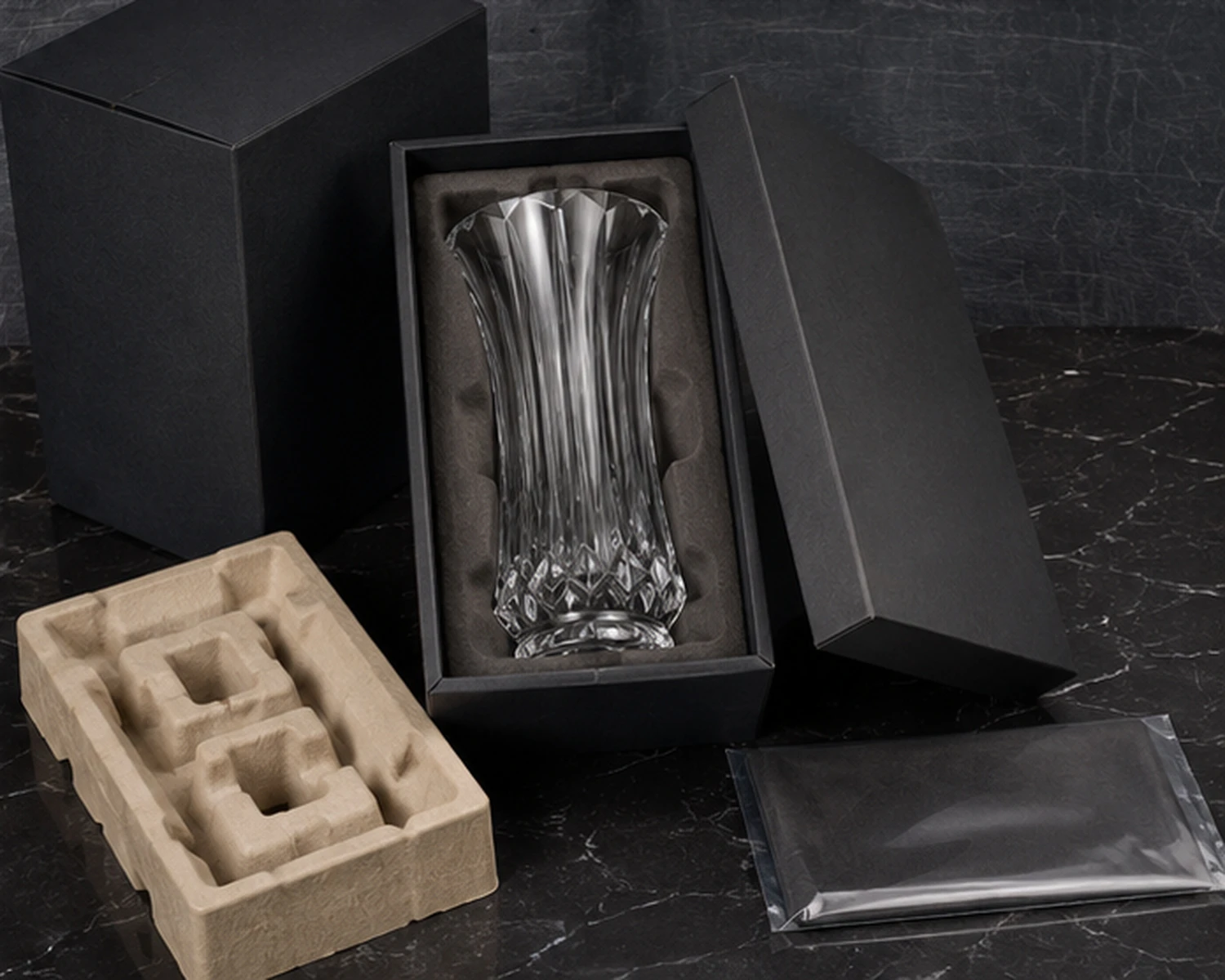gift box retail packaging image of Crystal Decorative Glass Vase