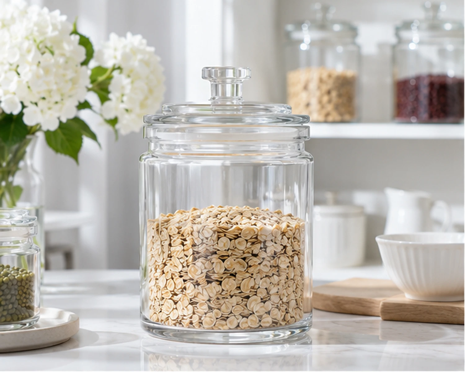 premium storage presentation image of Crystal Food Storage Jar