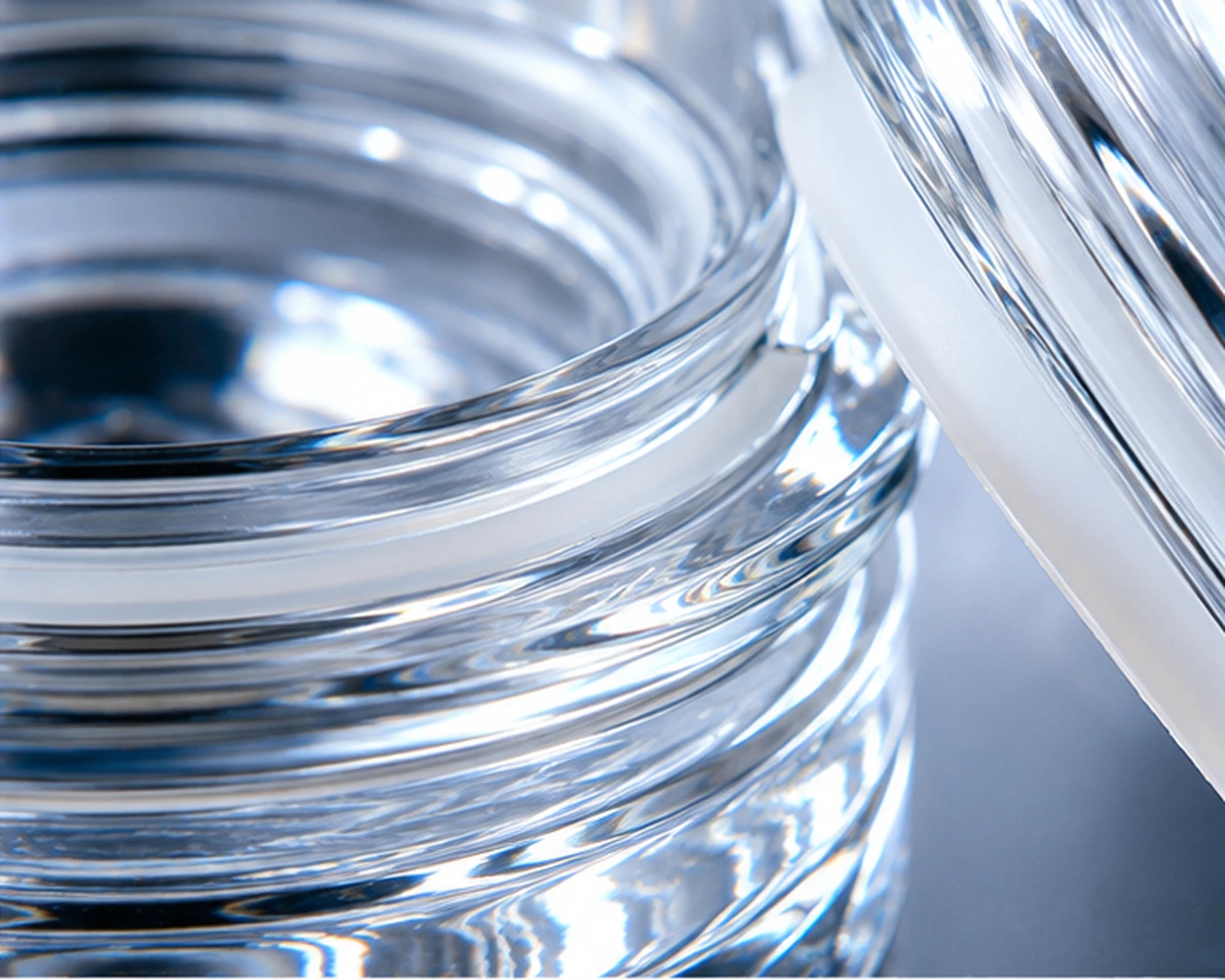 glass lid seal detail image of Crystal Food Storage Jar