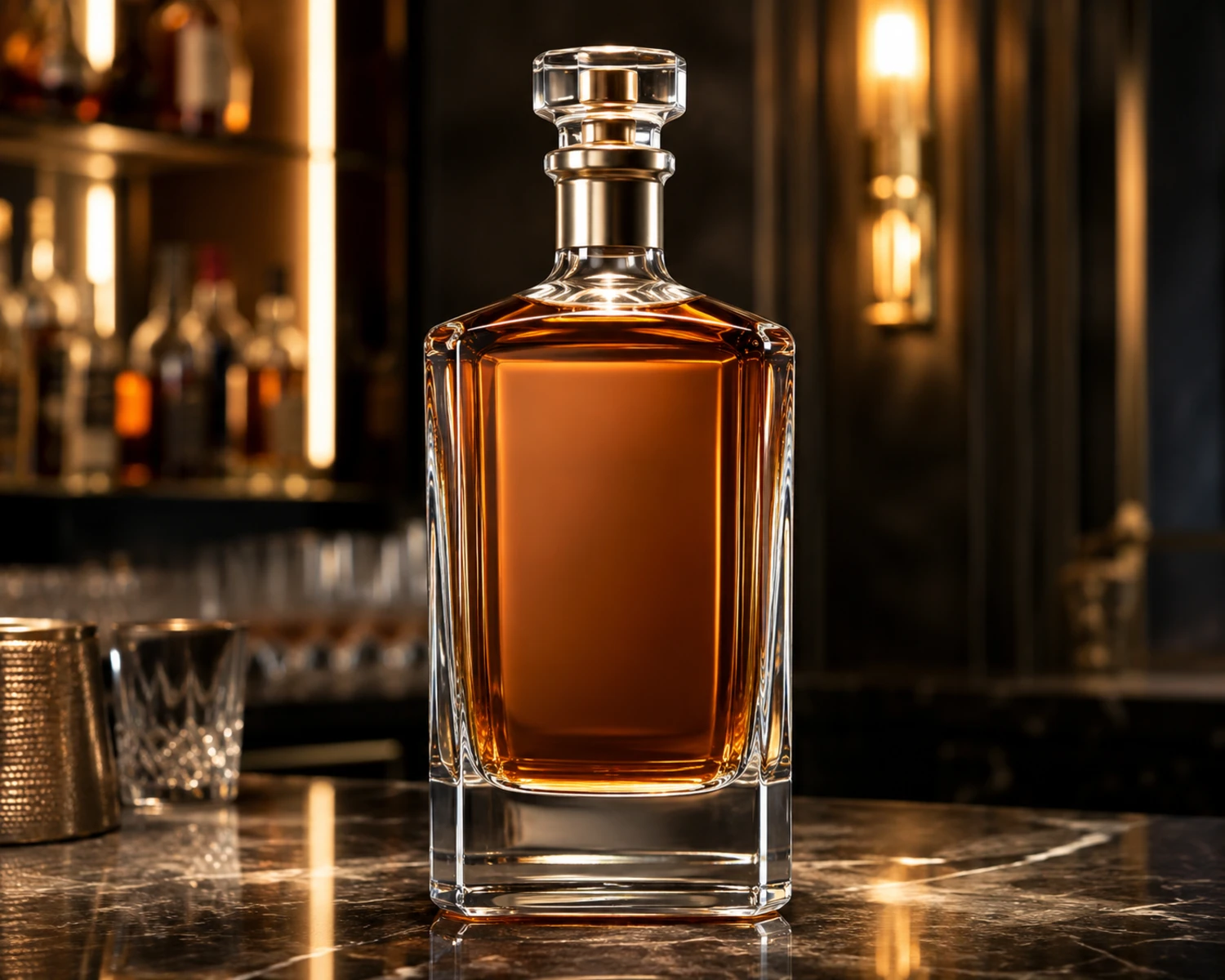 campaign presentation image of Crystal Heavy-Base Liquor Bottle