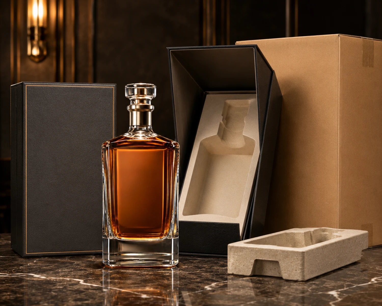 premium packaging image of Crystal Heavy-Base Liquor Bottle