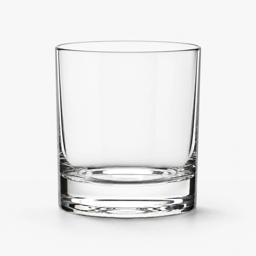 Crystal Clear Glass Tumbler in high-clarity crystal glass - decoration view