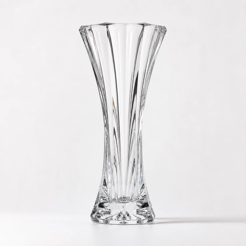Crystal Decorative Glass Vase in high-clarity crystal glass - decoration view