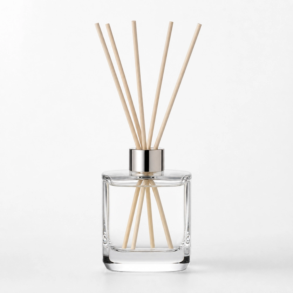 Crystal Reed Diffuser Bottle in high-clarity crystal glass - front view