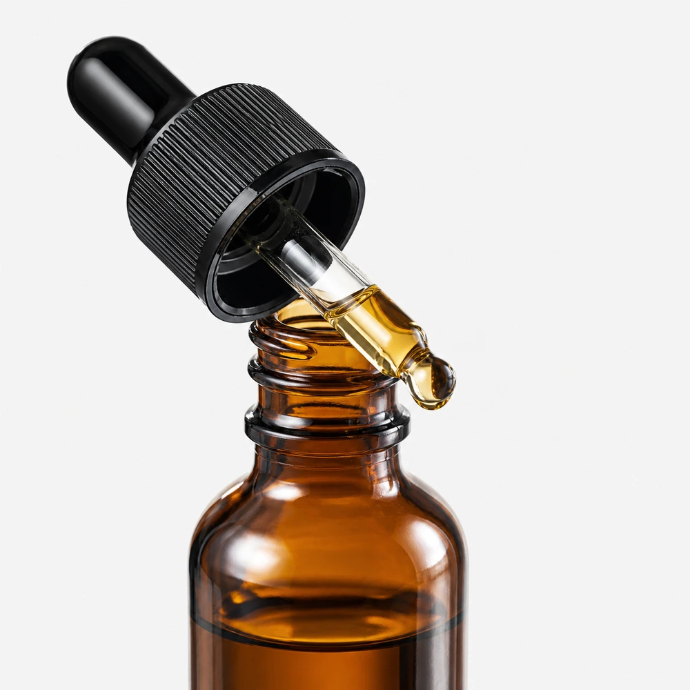 Beard Oil Bottle with closure for essential oil packaging - packing view