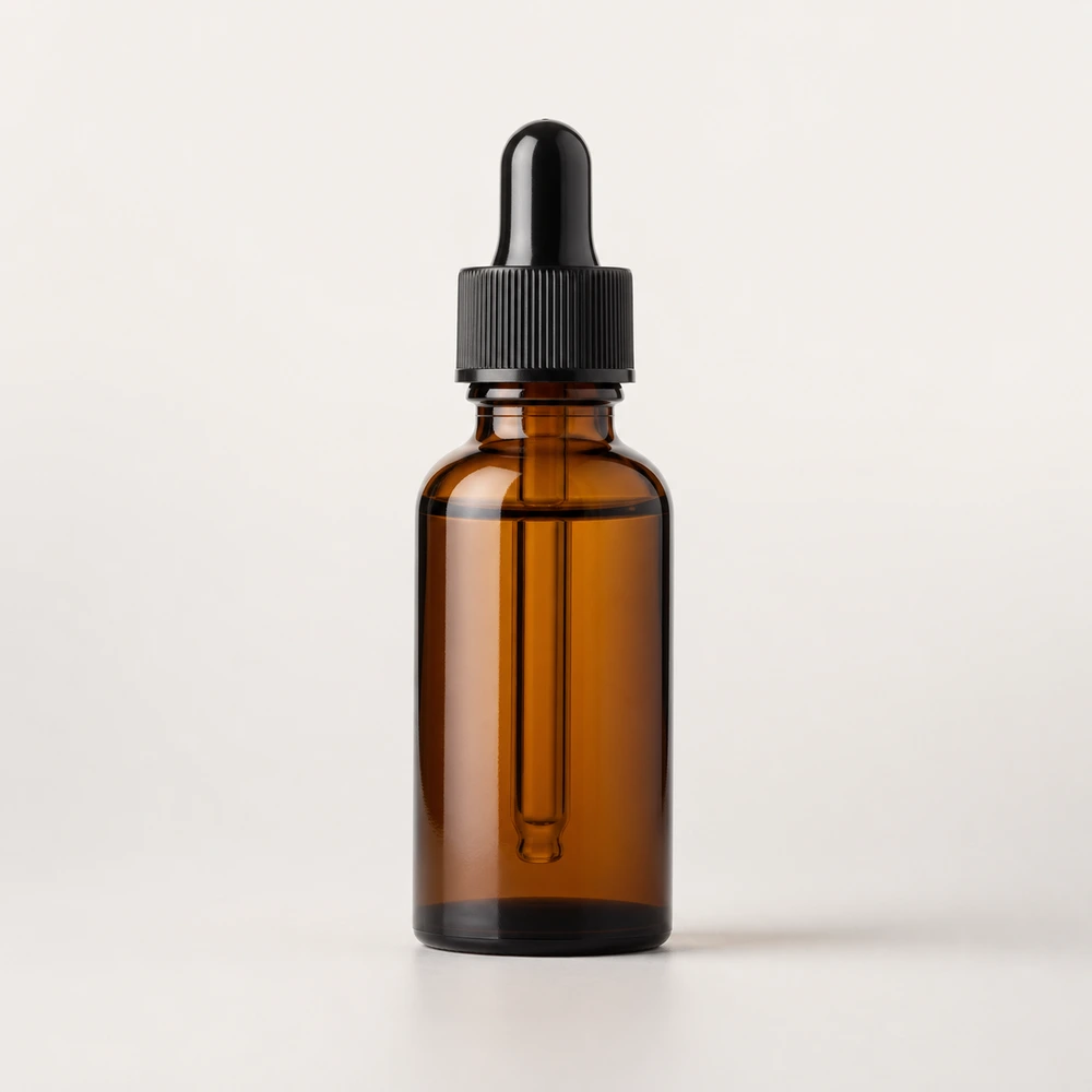 Beard Oil Bottle with closure for essential oil packaging - front view
