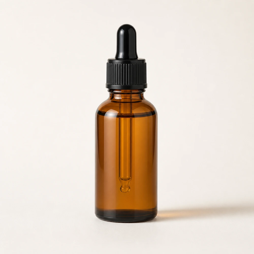 Beard Oil Bottle with closure for essential oil packaging - closure detail