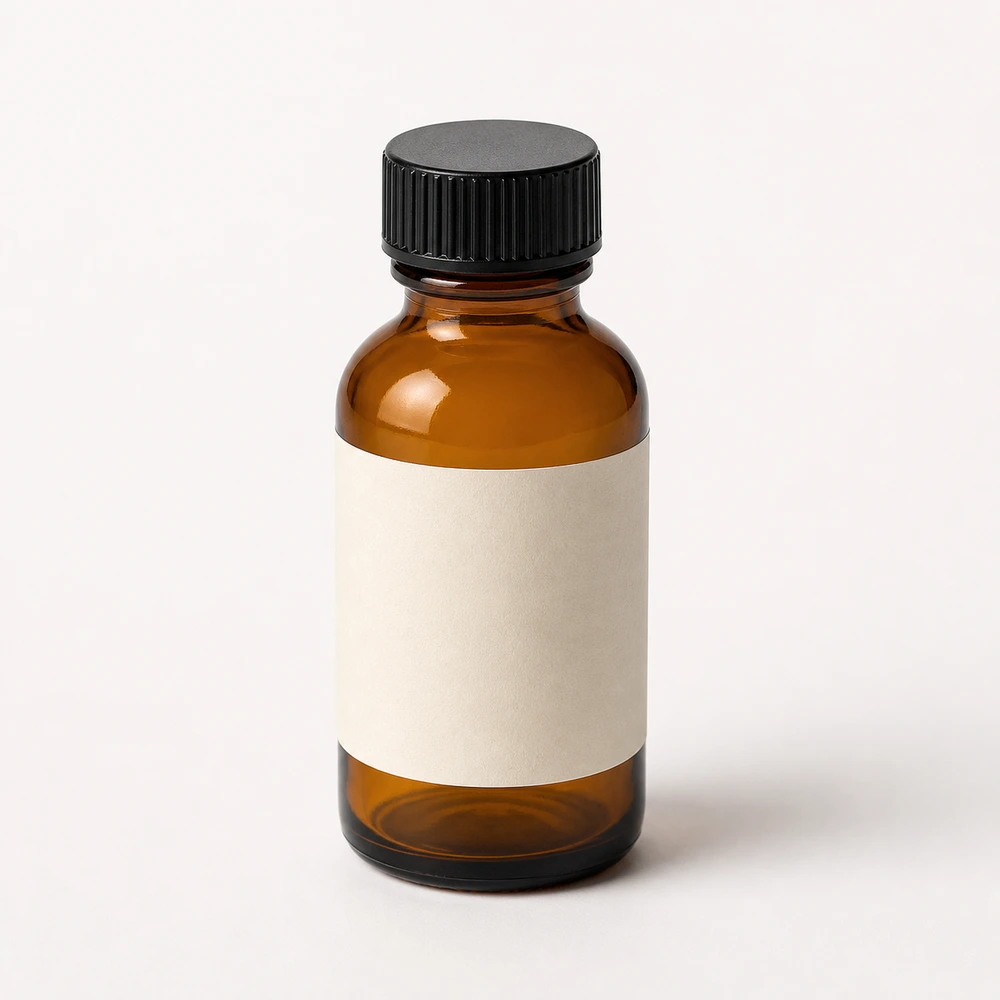 Boston Round Essential Oil Bottle with closure for essential oil packaging - closure detail