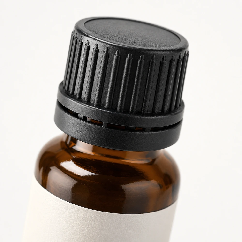 Child Resistant Essential Oil Bottle with closure for essential oil packaging - packing view
