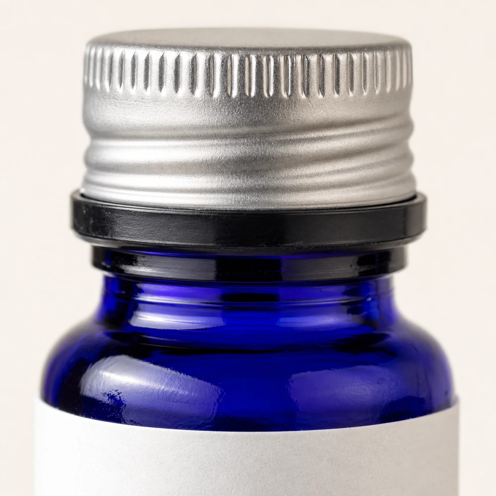 Cobalt Blue Essential Oil Bottle with closure for essential oil packaging - packing view