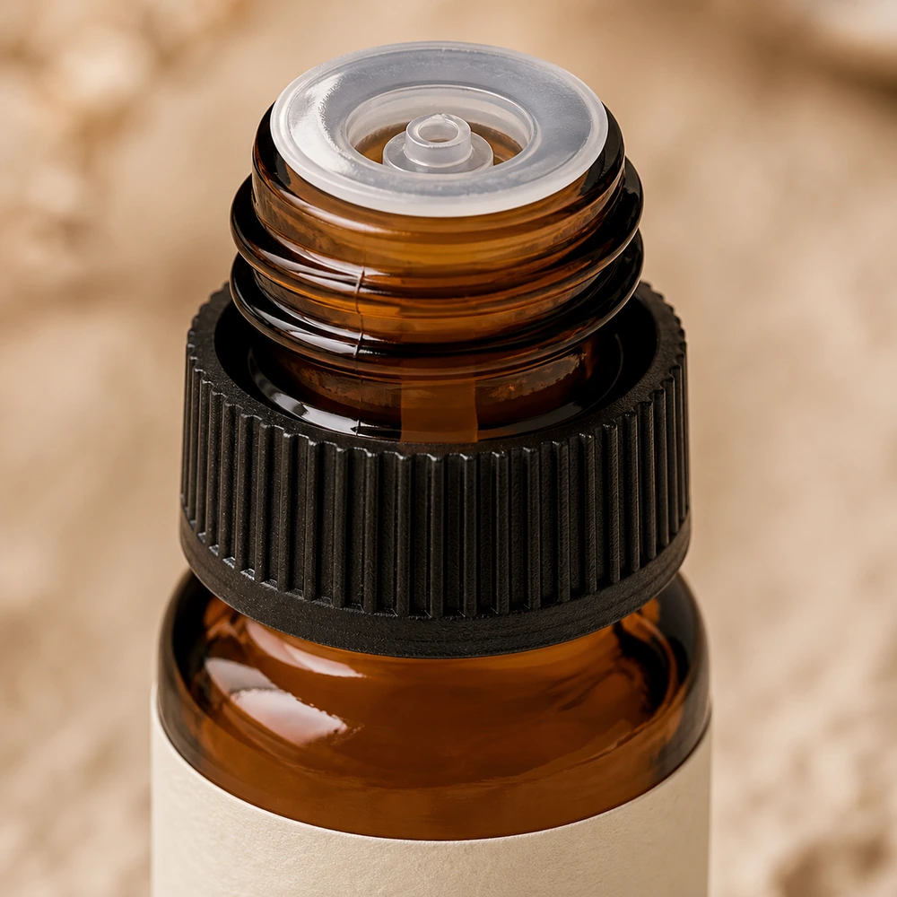 Essential Oil Blend Bottle with closure for essential oil packaging - packing view