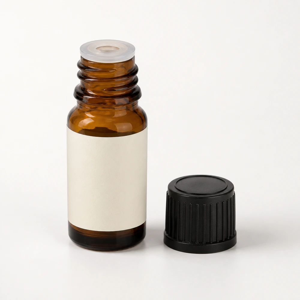 Essential Oil Bottle with Orifice Reducer with closure for essential oil packaging - decoration view
