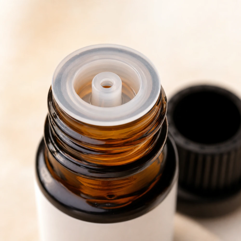 Essential Oil Pour Out Bottle with closure for essential oil packaging - packing view