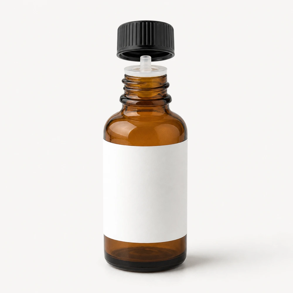 Essential Oil Pour Out Bottle with closure for essential oil packaging - front view