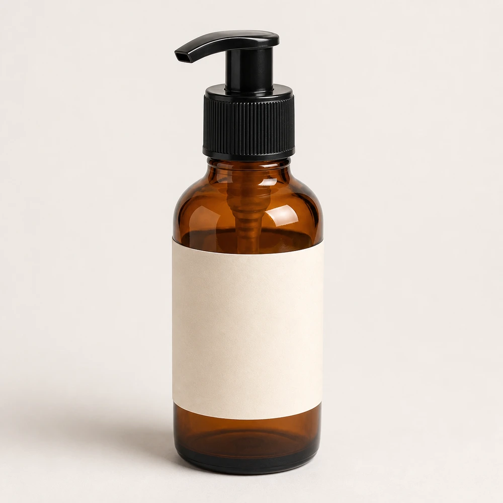 Essential Oil Pump Bottle with closure for essential oil packaging - closure detail