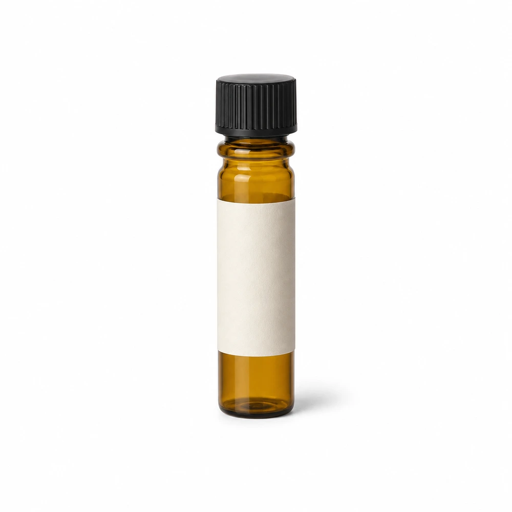 Essential Oil Sample Vial with closure for essential oil packaging - front view