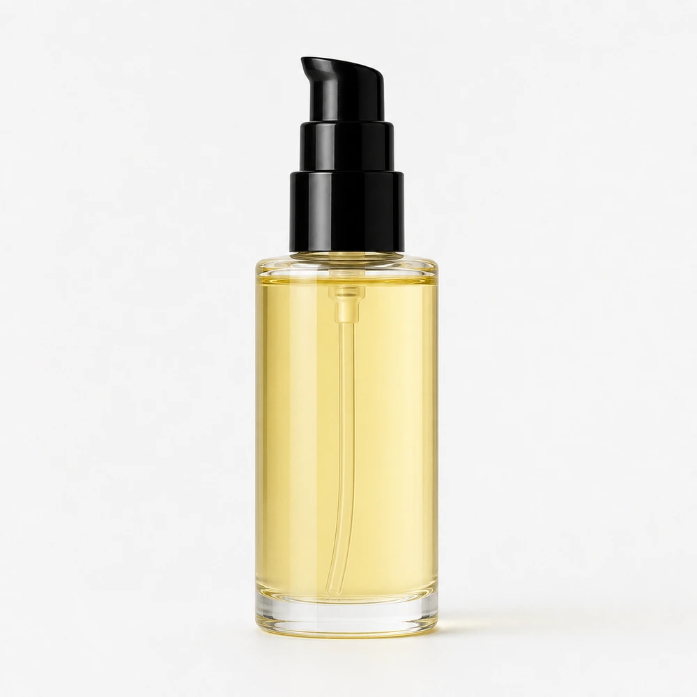 Hair Oil Bottle with closure for essential oil packaging - decoration view