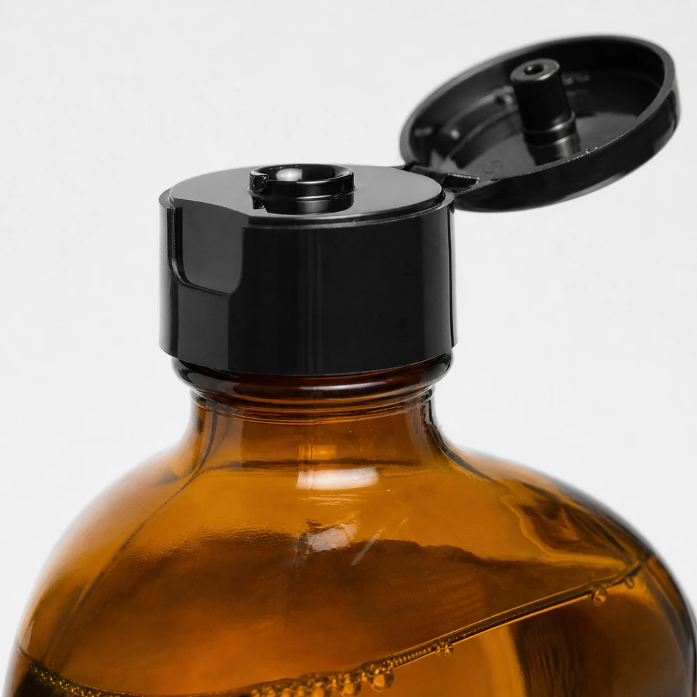 Massage Oil Glass Bottle with closure for essential oil packaging - packing view