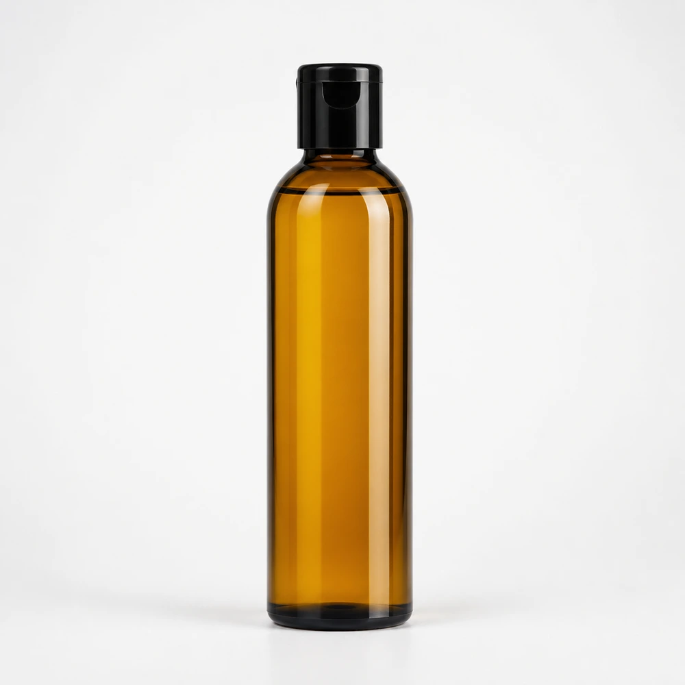 Massage Oil Glass Bottle with closure for essential oil packaging - front view
