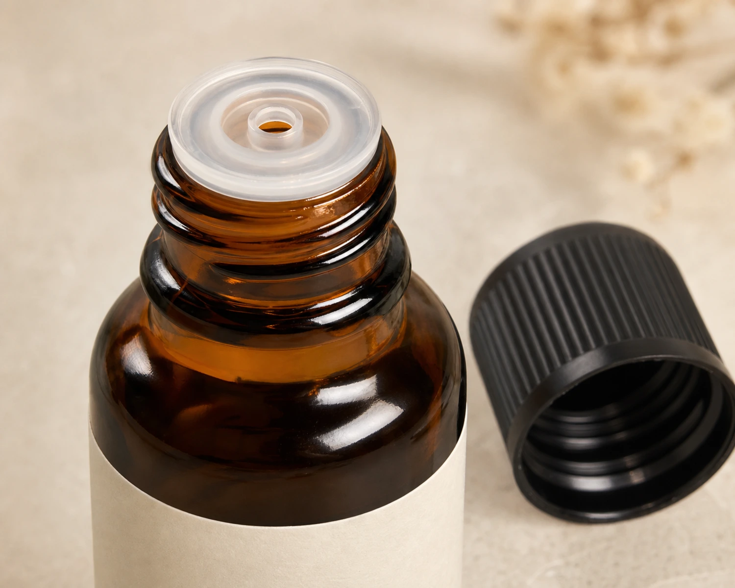 Essential Oil Blend Bottle craft and finish detail for essential oil blend bottle, custom blend oil bottle, 15ml essential oil blend bottle