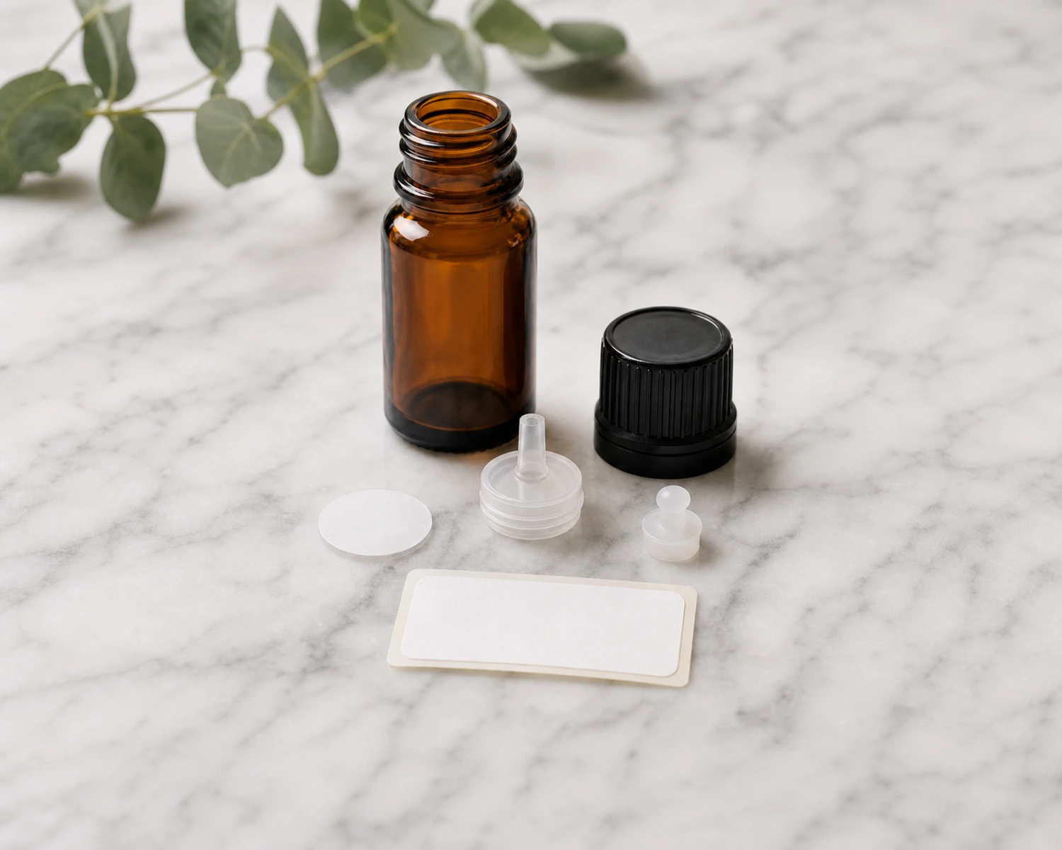 Essential Oil Pour Out Bottle accessories and closure detail for essential oil pour out bottle, massage oil pourer bottle, 100ml oil glass bottle