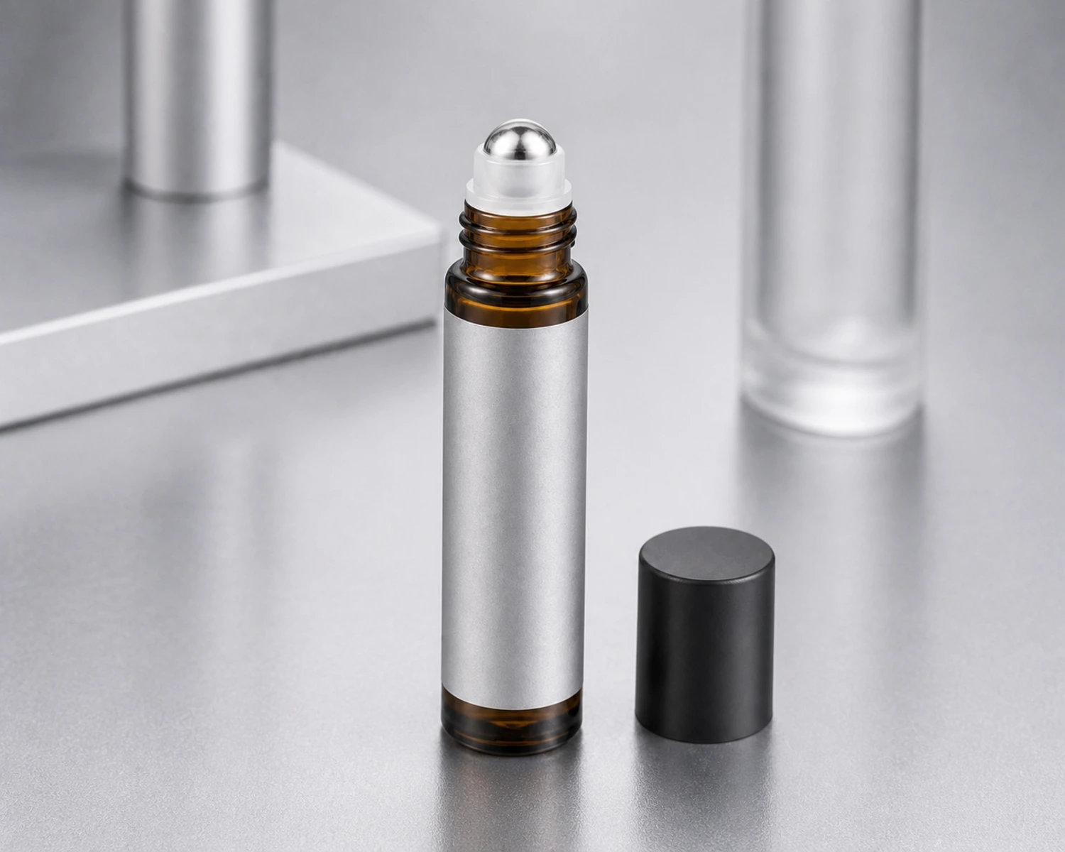 decoration process detail image of Essential Oil Roller Bottle showing finish, printing or surface treatment