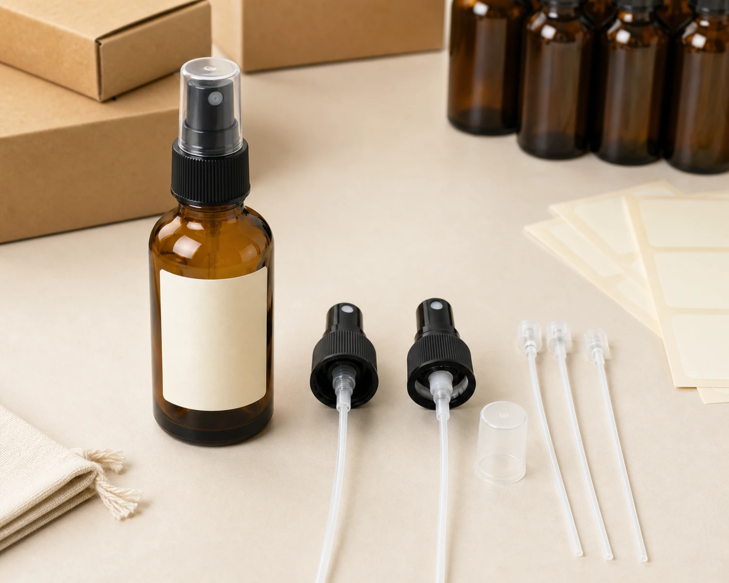Essential Oil Spray Bottle accessories and closure detail for essential oil spray bottle, amber glass spray bottle 30ml, aromatherapy mist bottle