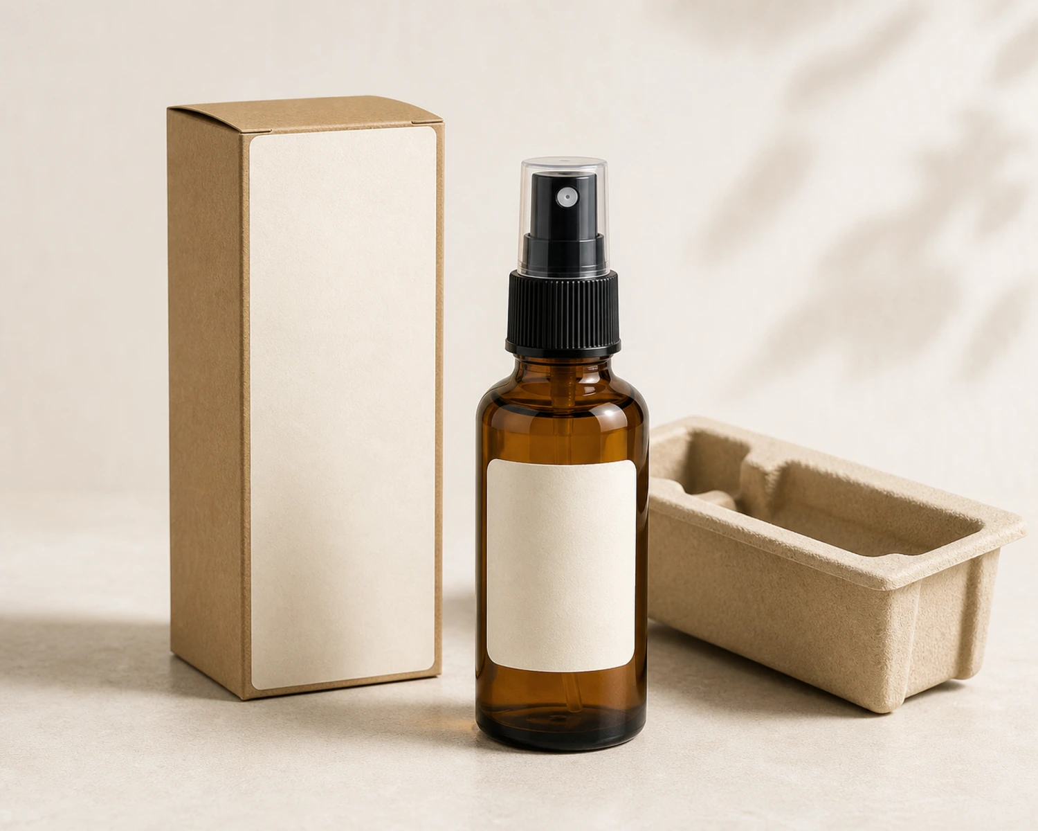 Essential Oil Spray Bottle box packaging presentation for essential oil spray bottle, amber glass spray bottle 30ml, aromatherapy mist bottle