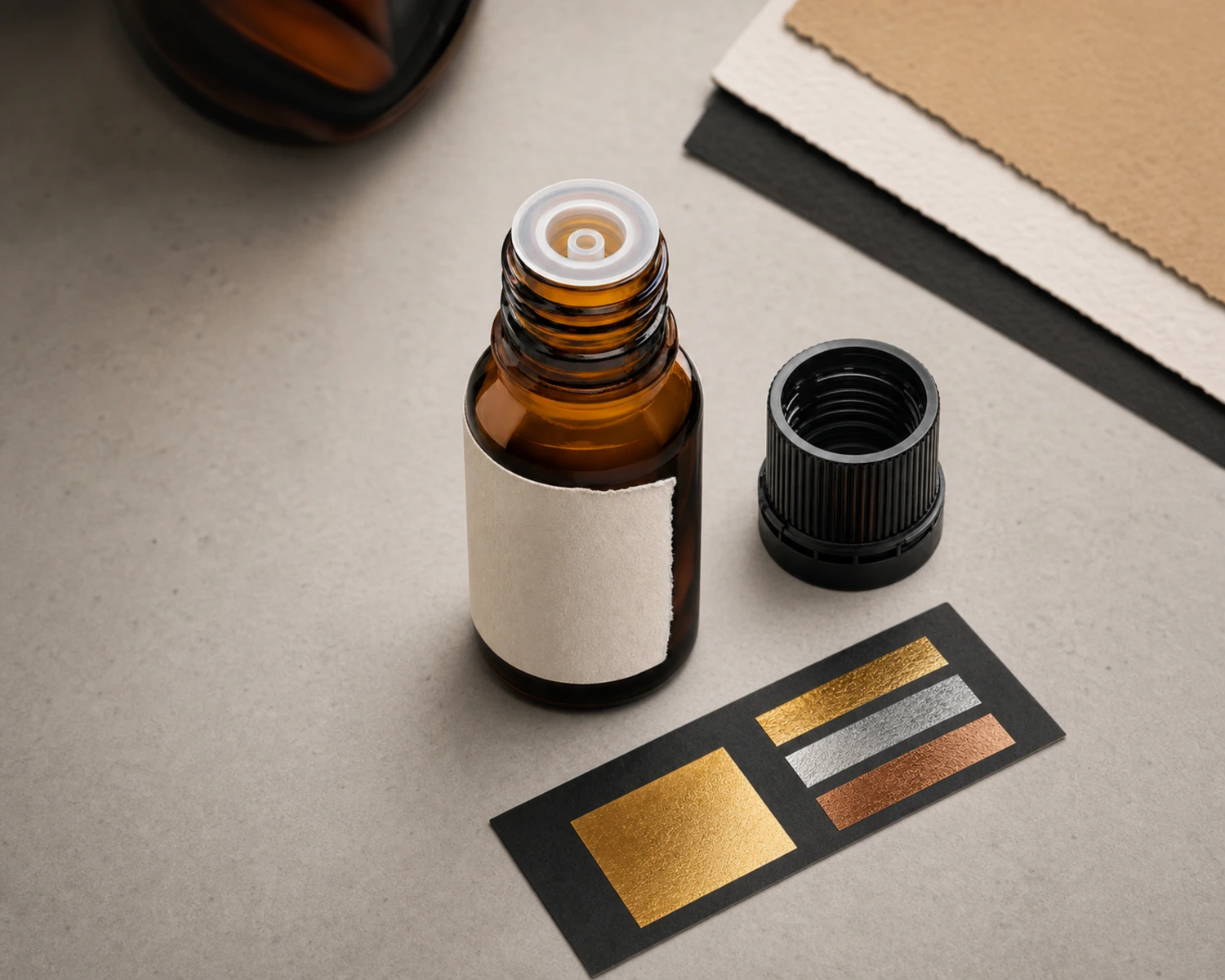 Euro Dropper Essential Oil Bottle craft and finish detail for euro dropper bottle 10ml, euro dropper essential oil bottle, amber euro dropper bottle